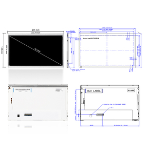 AUO 10.1英寸1024x600液晶显示屏周围IPS智能门接入液晶显示屏10.1英寸液晶模块，无电容触摸 - Product Image 3