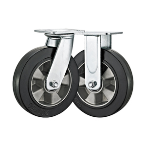 4 5 6 8 Zoll Werkseitig schwenkbares Rollen rad Gummi rollen Hochwertige Hochleistungs-Industrie rollen lager - Product Image 4