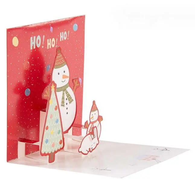 Cartão 3D/cartão criativo do Natal/cartão múltiplo do feriado dos estilos