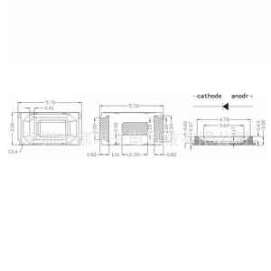 Duming 5730 SMD LED lamba çeşitli renkler 3V0.5W pozitif beyaz sıcak beyaz nötr beyaz yeşil CCT 2W güç 3V giriş mavi yayan - Product Image 4