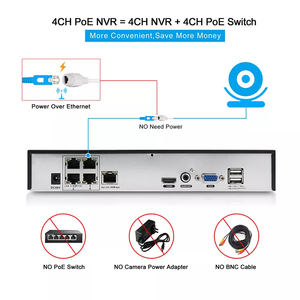 4MP 5MP POE闭路电视安全系统彩色vu IP NVR POE摄像机2K 4k户外全彩网络POE IP摄像机套件 - Product Image 2
