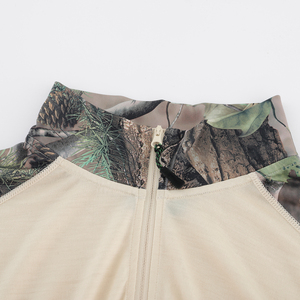 Meio-peso respirável 250GSM Merino lã Camo Pullover camisa de manga comprida térmica masculino - Product Image 3