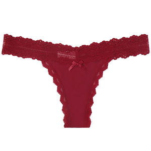 2024 encaje Rosa T-Back personalizado adolescente caliente mujeres encaje G String niñas entrepierna abierta tangas Sexy señoras bragas - Product Image 2