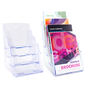ชั้นวางวรรณกรรมอะคริลิกแบบ A5 4ชั้นแสดงแคตตาล็อกติดผนัง - Product Image 1