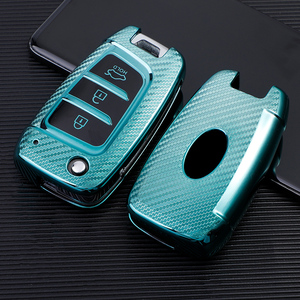 เคสกุญแจรถ TPU คาร์บอนนิ่มสำหรับ Hyundai IX25 IX35 MISTRA Elantra Tucson Sonata Verna lafesta พวงกุญแจกระเป๋า - Product Image 5