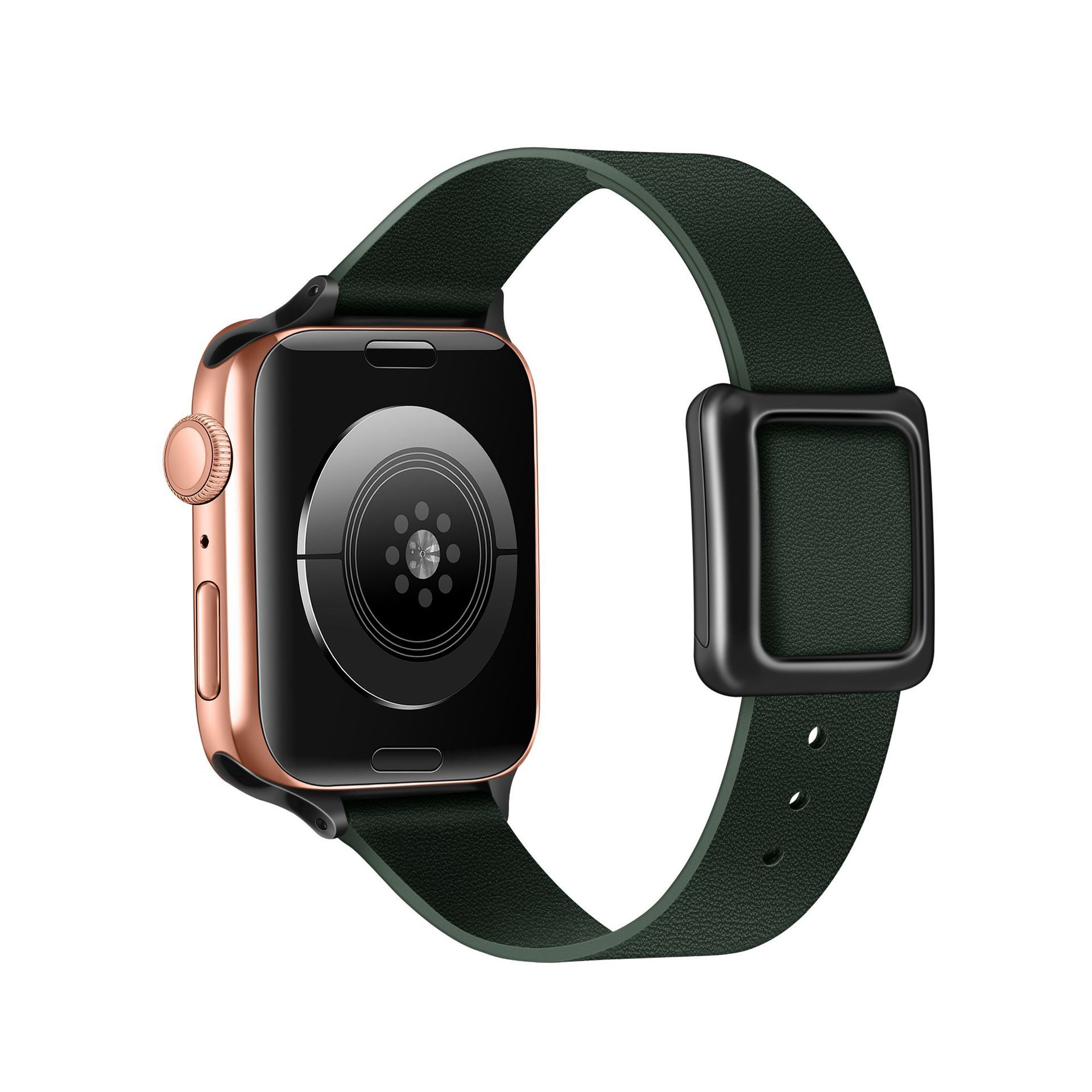 Pine Forest Green band black buckle