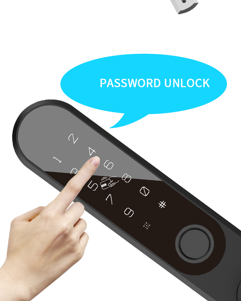 aluminium alloy lock room hotel apartment beautiful lock one-button unlocking control lock applet smart system electronic smarts