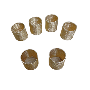 qixian batch <strong>patterned</strong> copper wire wrapped gold color ring <strong>string</strong> <strong>bead</strong> DIY handmade loop multi-loop material - Product Image 1