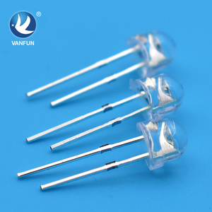 Vancfun หลอดไดโอด LED แบบจุ่ม4.8/5มม. เลนส์สีขาวใสมุมมอง120องศาช่องรับแสง5โวลต์รู1000 455nm ไดโอด460nm - Product Image 2