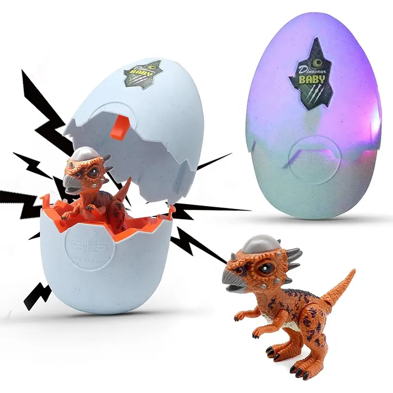 Doğum günü hediyesi yaratıcı eğitici oyuncak parti Favor paskalya LED ışık ses yumurta kuluçkalamak dinozor oyuncaklar