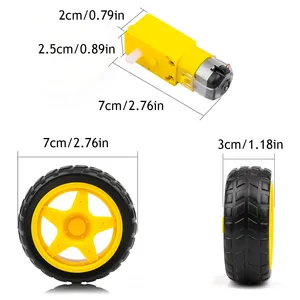 Электродвигатель постоянного тока, 4 шт., с пластиковым колесом, 3-6 В - Product Image 5