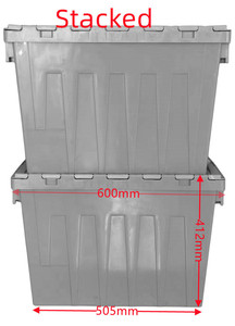 Procesamiento de personalización al por mayor contenedores de almacenamiento de plástico anidados y apilados contenedores para la venta - Product Image 3