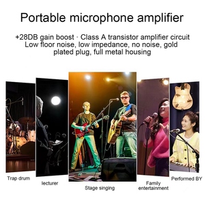 Micrófono en línea Pream Amplificador de ganancia de bajo ruido Puerto de conexión XLR para micrófono dinámico Actuación en el escenario - Product Image 3