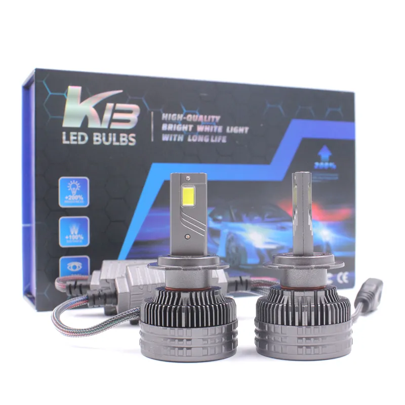 K13 CANBUS 110W אחת הנורה Led הנורה H11 H3 Led מנורת H7 9005 סופר בהיר 9006 מאוורר שבב מכונית h11 Led הנורה h4 פנס