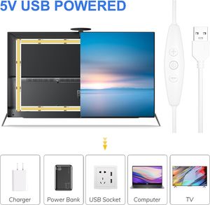 Ad alta luminosità CRI90 + USB per LED COB Strip luci a mano onda 5V 300 480 530 LED per cucina voce onda mano USB LED COB voce - Product Image 2
