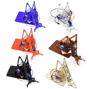 SG90 MG90S Kit Robot 4 DOF braccio meccanico acrilico Robot manipolatore artiglio Maker apprendimento Kit fai da te Robot per Arduino - Product Image 1