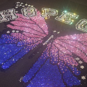 Nuevo patrón de plantilla de diamantes de imitación de mariposa brillante Logotipo de diamantes de imitación Programa de Reparación de diseño de transferencia de calor transferencia de diamantes de imitación - Product Image 3