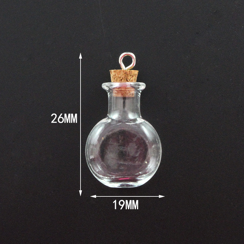 Flat round bottle shape+cork+hook