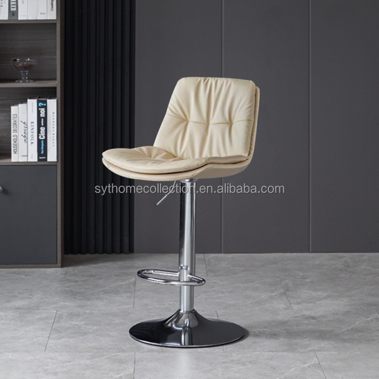 Asiento Blanco Arroz + Patas Plateadas