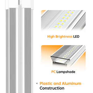 4FT 8FTLEDショップライトガレージ用リンク可能な50W100WLEDチューブライトワークショップ地下吊り下げまたは電源コードハンギングロープ - Product Image 5