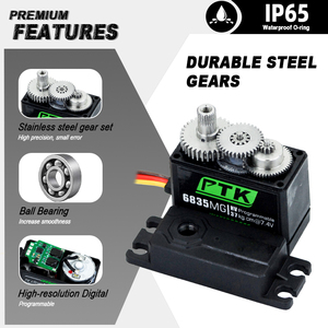Ptk 6835 Mg Volledig Metalen Tandwielen Met Hoog Koppel Rc <span class=keywords><strong>Servo</strong></span> 35Kg 1/8 1/10 Terreinnavigatie En Klimrobot - Product Image 4