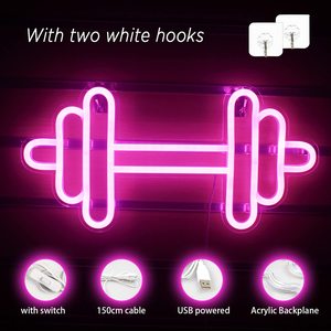 Neon burcu renk değiştirme uzaktan kumanda spor pembe-özel Neon ışıkları LED burcu parti otel oyun odası dekorasyon hediye Neon burcu - Product Image 3