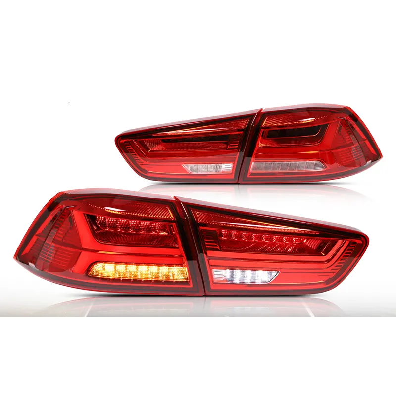 RTS Full LED Taillights For Mitsubishi Lancer 2008-UP With Sequential Turn Signal Rear Lamp for lancer EVO X Plug and Plays