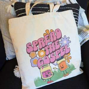 Phong cách cổ điển lây lan các Phúc âm Christian resueable Tote Túi tùy chỉnh thời trang vai Jesus đức tin bông vải Tote Túi cho món quà - Product Image 3