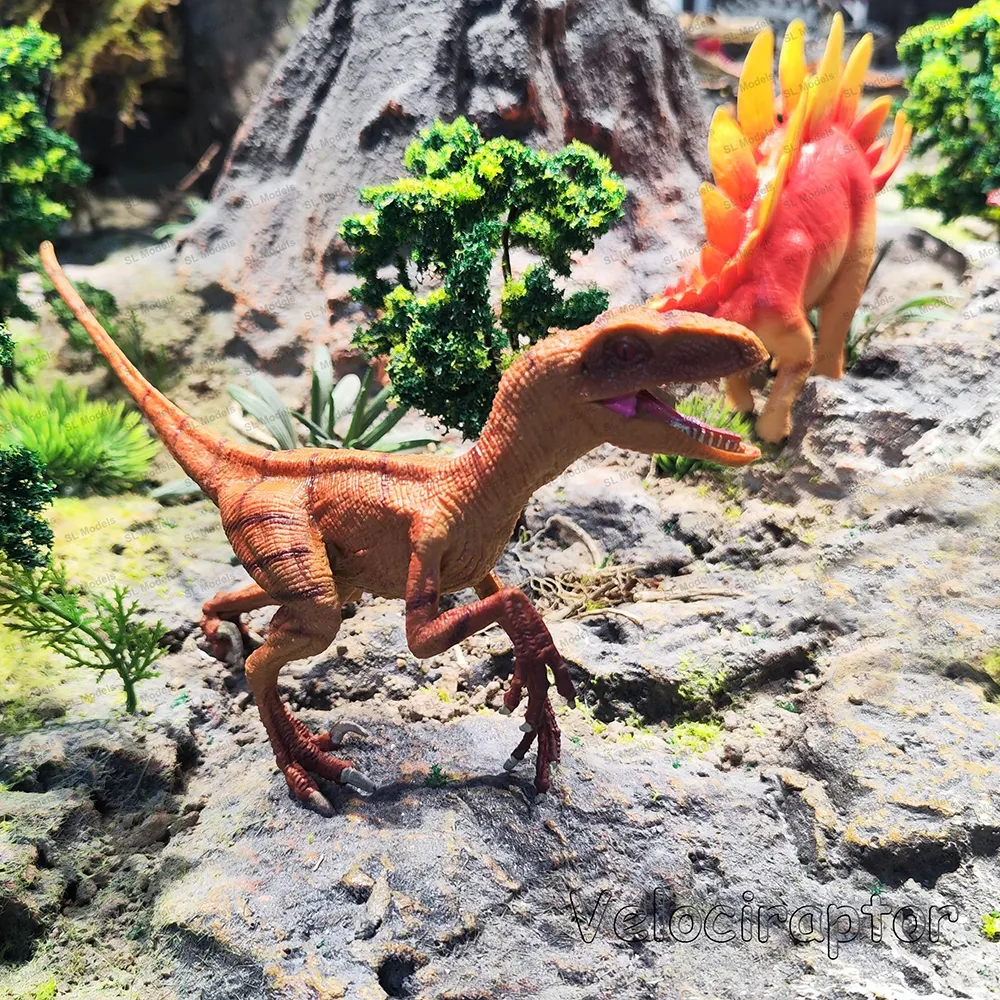 نماذج من SL طراز المطاط الناعم TPR لموديلات الالعاب الواقعية للاطفال نماذج الديناصور الفيلوكي رابتور