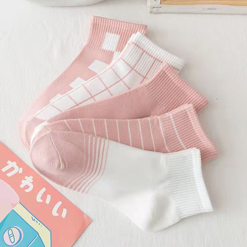 Chaussettes femme-girly rose