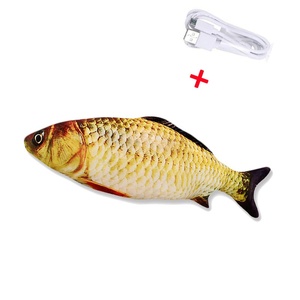 Mascota Gato Peces Juguete Regalos interactivos Pescado Gato Hierba gatera Juguetes Almohada de peluche Muñeca Simulación Pescado Jugando Gato eléctrico Juguete - Product Image 3