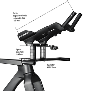 Khung xe đạp bánh cố định T800 Racing Track bằng <span class=keywords><strong>carbon</strong></span> với tay lái thiết kế công thái học, màu đen mờ - Product Image 4