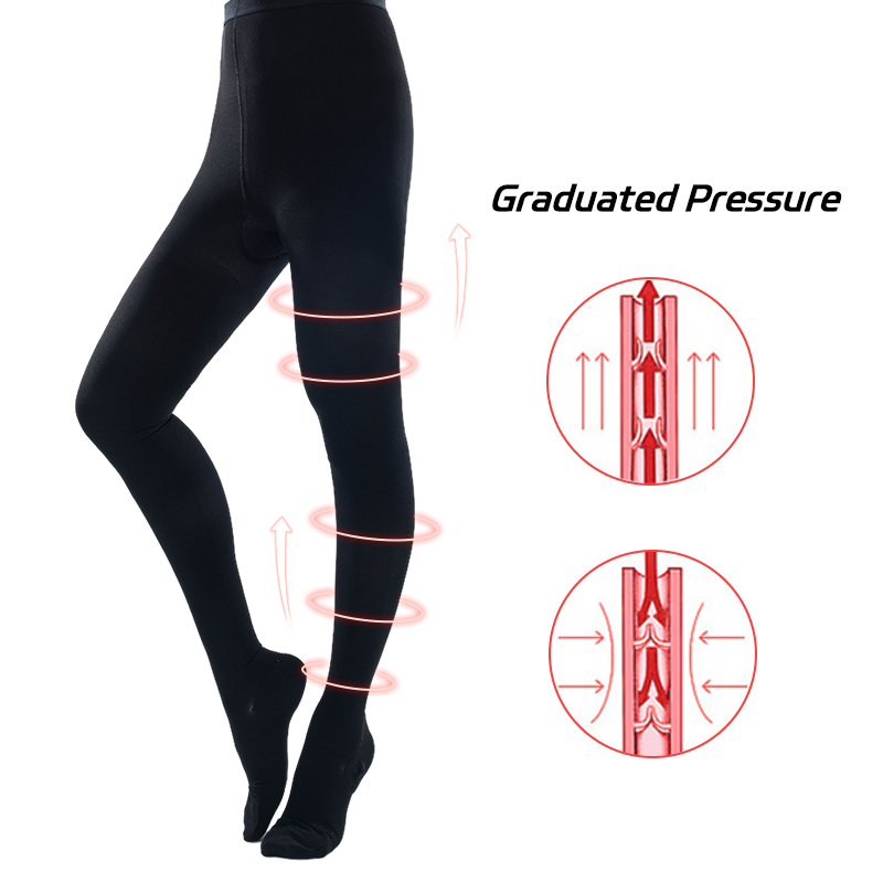 Black Pantyhose Closed toe 10-20mmhg