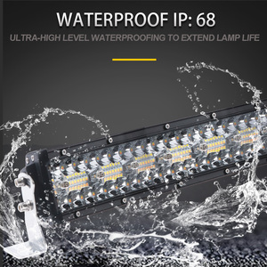 แท่งไฟ LED 2020 12V 24V,แท่งไฟสีเหลืองอำพันสองสีสโตรปปิดถนน3แถวการขับขี่ออฟโร้ด22 32 42 4X4 50นิ้วแถบไฟ Led - Product Image 3