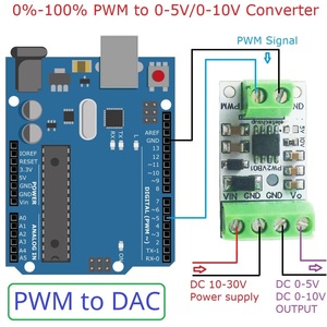 PW2VB01 PWM-DACコンバータ入力パルス信号出力0-5V 0-10V電圧アナログモーター速度調整用PLC ESP32 - Product Image 2