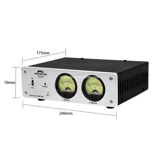 Dual Analog VU Meter <strong>2</strong> Way Turntable Player Speaker <strong>Audio</strong> Switcher Box - Product Image 1