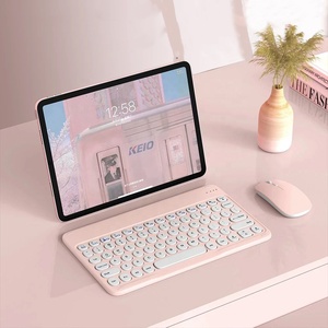 Mini teclado redondo ultrafino, idioma personalizado, español, coreano, para portátil, ventana, iOS, Android, teclado y ratón inalámbricos - Product Image 1