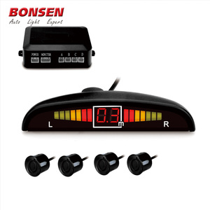 Sensor LED de estacionamiento para coche, con 4 sensores de marcha atrás, sistema de detección de Radar de estacionamiento, pantalla de retroiluminación - Product Image 2