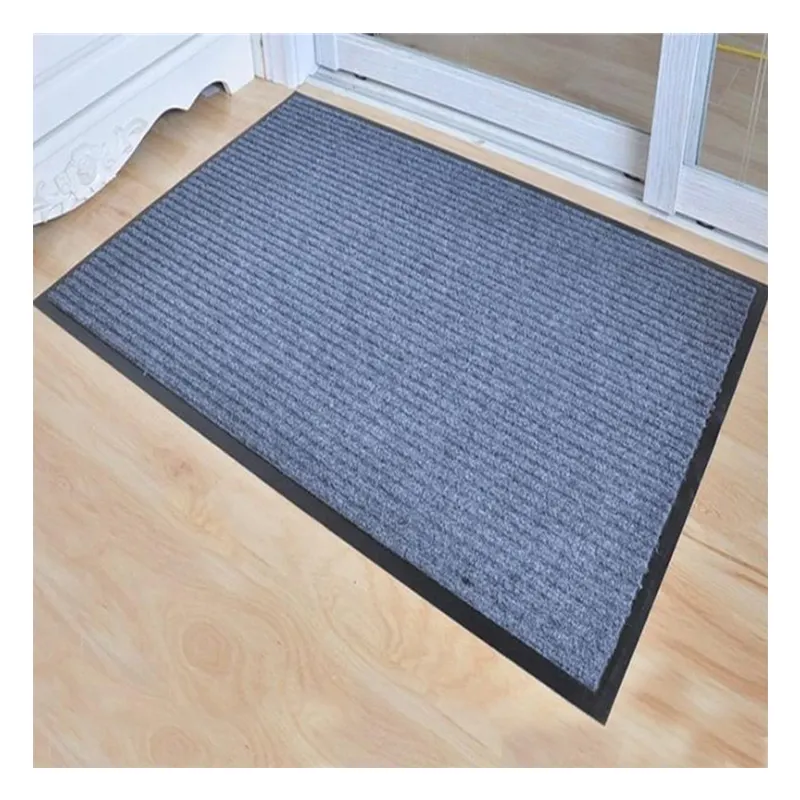 Venta caliente antideslizante y control de polvo superficie de poliéster acanalada alfombra al aire libre