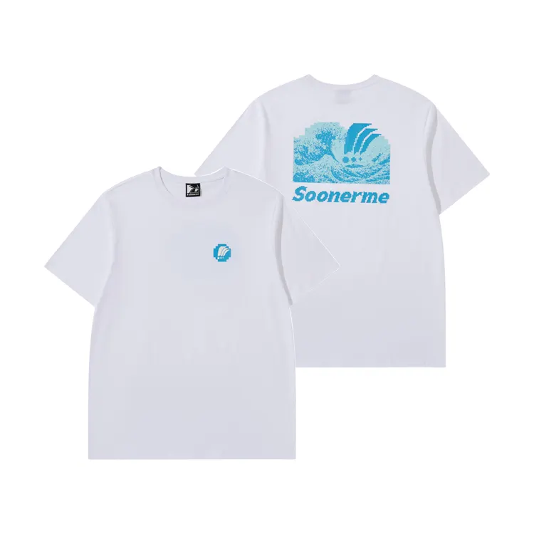 New Design Homens Branco T shirt Alta qualidade logotipo personalizado Screen Printing T shirt