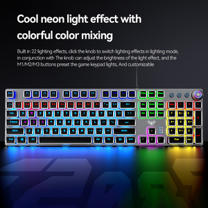 Teclado mecánico para juegos con cable y retroiluminación LED personalizada de alta calidad con reposamanos magnético teclado para juegos de programación