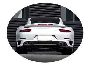 クラシック自動車部品用ポルシェ911991ターボS2D 2014-2016用ドライカーボンファイバーリアスポイラー