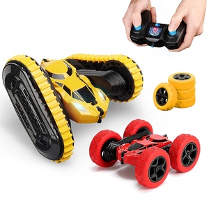 2.4GHz çift taraflı dönen Rc dublör araba oyuncak <span class=keywords><strong>2in1</strong></span> 4WD uzaktan kumanda yüksek hızlı sürüklenme dublör araç oyuncaklar çocuklar için