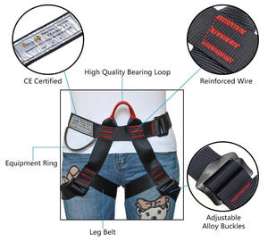 Outdoor Rock Climbing Rapel para expandir o trabalho aéreo Meio Corpo Cinto De Segurança Rock Climbing <span class=keywords><strong>Harness</strong></span> <span class=keywords><strong>Safety</strong></span> - Product Image 4