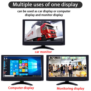 Monitor LCD HD de 11,6 pulgadas para coche y Mini ordenador de TV, pantalla a Color, 2 canales, entrada de vídeo, Monitor de seguridad con altavoz VGA - Product Image 2