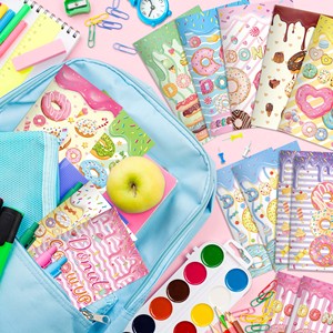 JS023 Donut Mini Bloc de Notas Coloridos Postres de Dibujos Animados Pequeño Bloc de Notas para Estudiantes Diario Cuaderno de Bolsillo