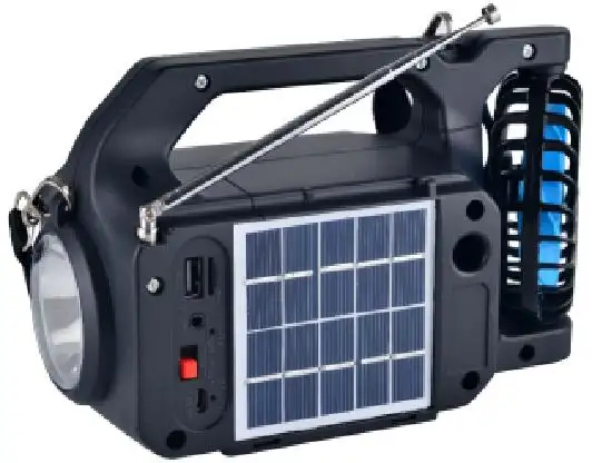 Speaker modelo especial do painel solar ao ar livre com Fan alto som estéreo portátil sem fio Speaker