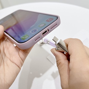 Hagibis Universal Phone Lanyard USB <strong>C</strong> Cable 2 in 1 Phone Strap <strong>C</strong> to <strong>C</strong>/L Charging Cord for iPhone 15 14 Pro Max Most Phones - Product Image 3