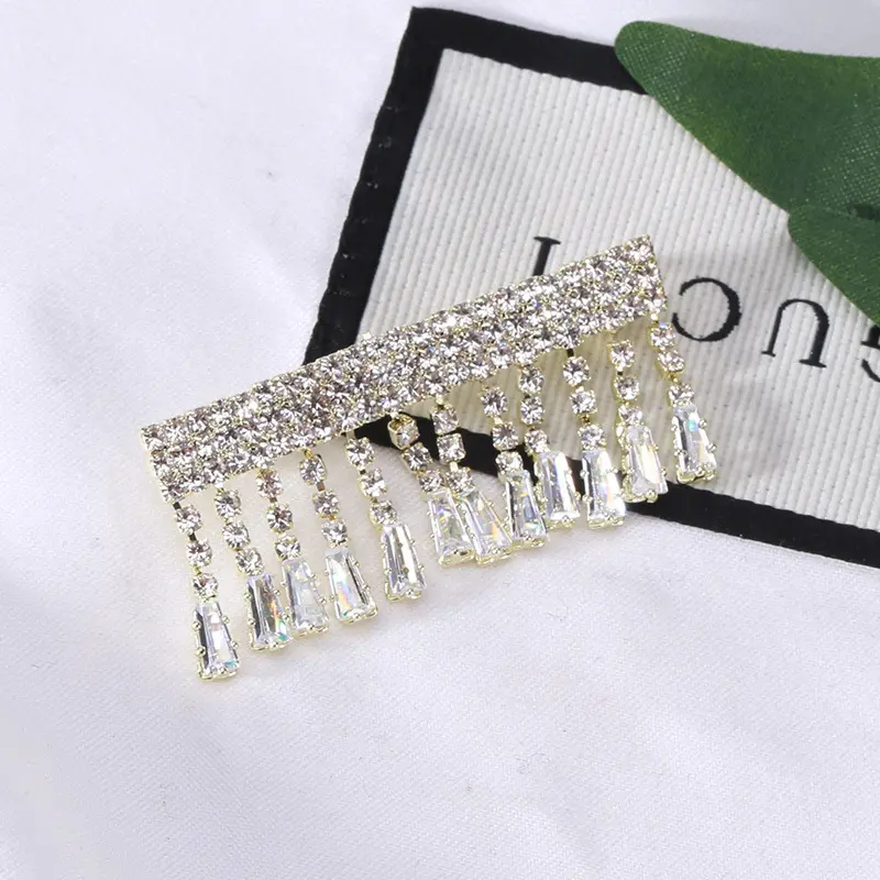 Hochwertige Strass-Tassel-Broschen modische Kristallschmuckspindel für Damen für Hochzeit Kleidung und Taschen herstellergefertigt