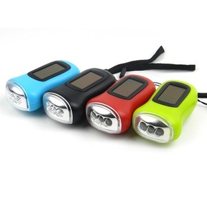 3 <strong>LED</strong> Solar Powered Dynamo <strong>Wind</strong> <strong>Up</strong> Torch flashlight - Product Image 1